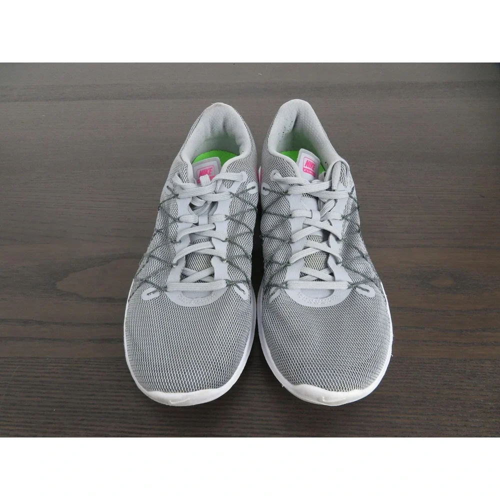 Nike Flex Fury 2 Shoes Womens 10 Gray Pink Running Sneakers Road Gym 819135-002